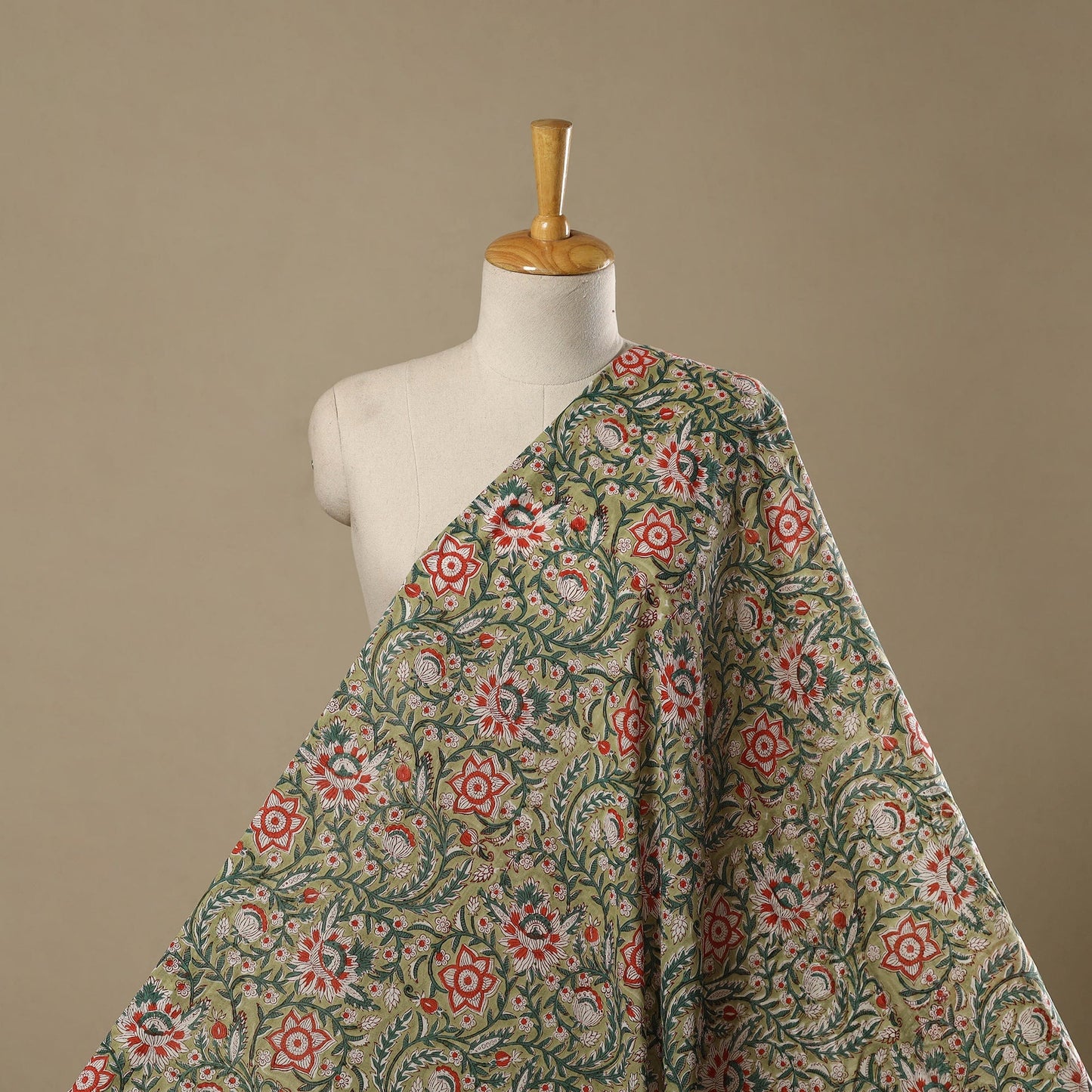 Pure mul cotton hand sanganeri fabric 16 - handcrafted