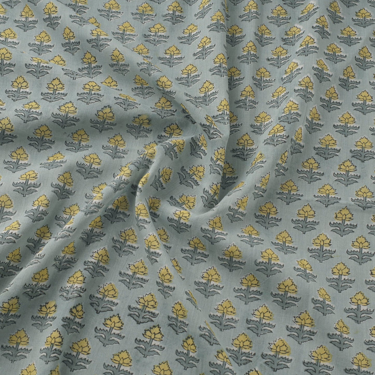 Pure mul cotton hand sanganeri fabric 20 - handcrafted