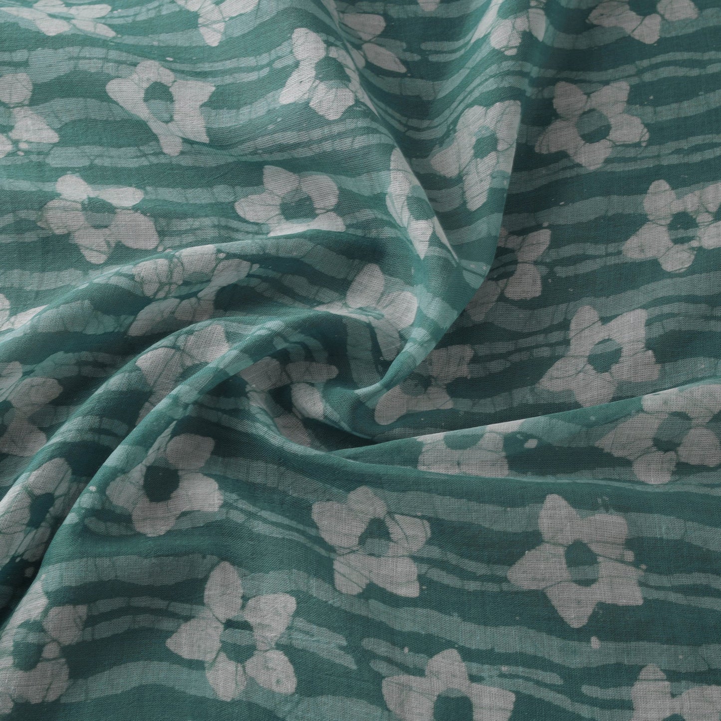Pure mul cotton kutch hand block batik print fabric 09