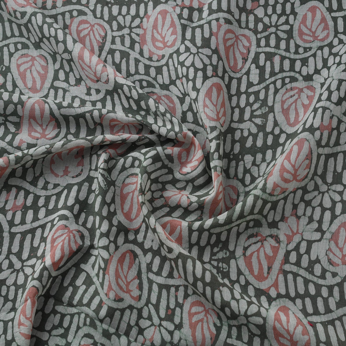 Pure mul cotton kutch hand block batik print fabric 17