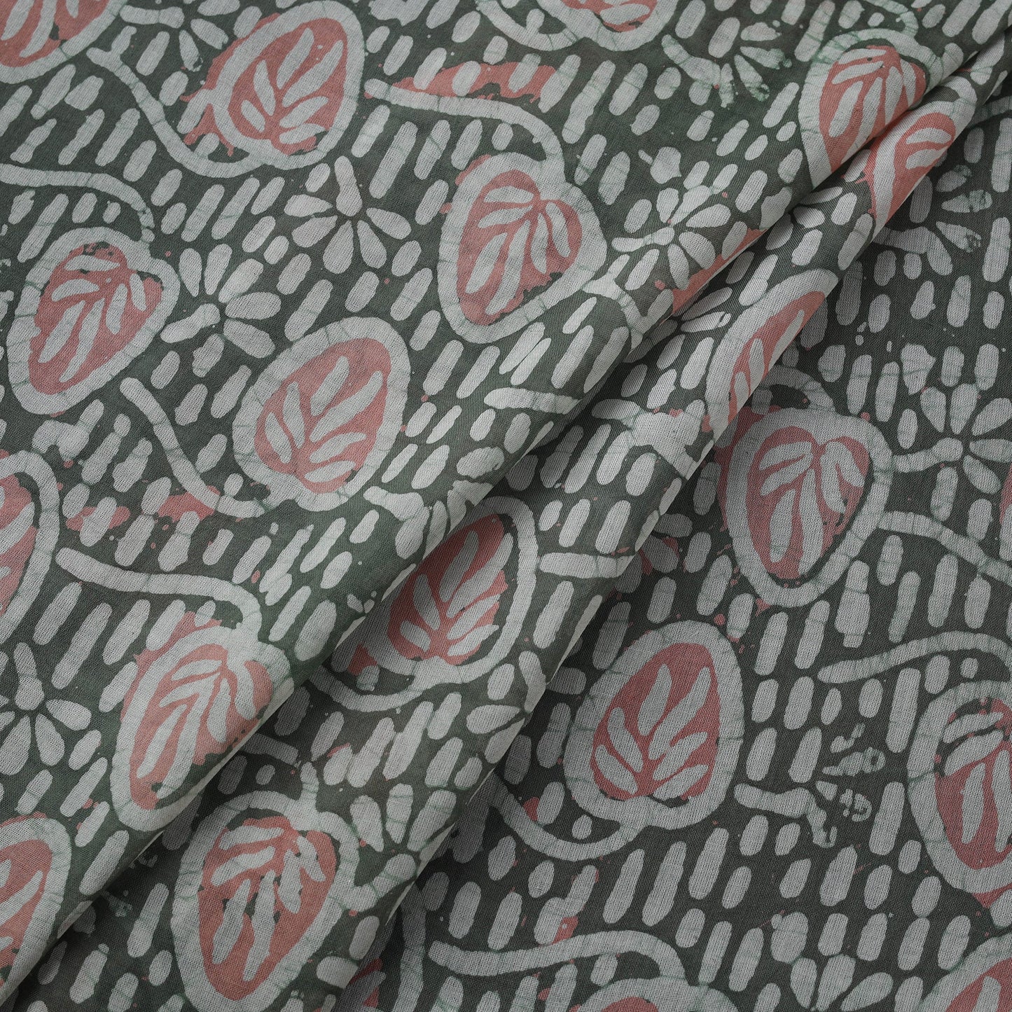 Pure mul cotton kutch hand block batik print fabric 17