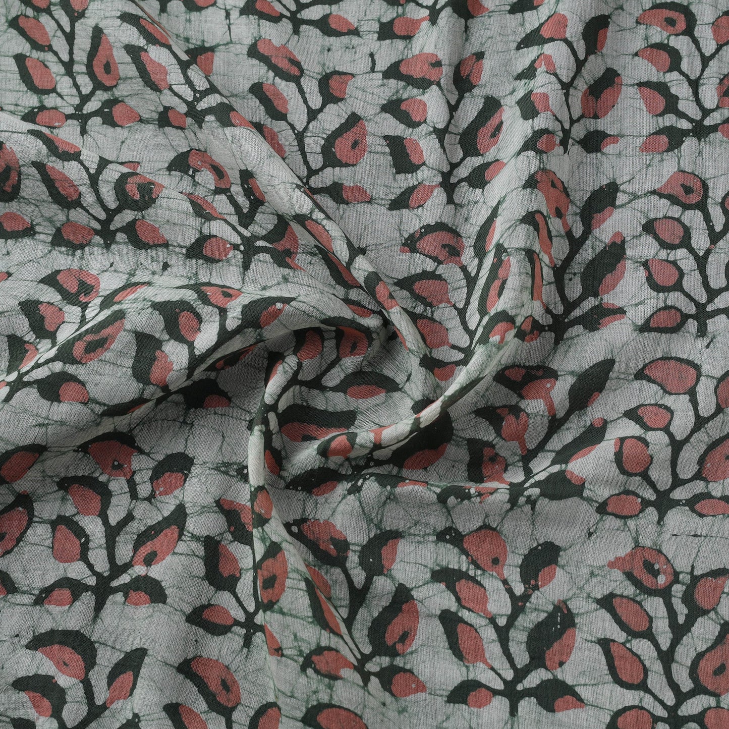 Pure mul cotton kutch hand block batik print fabric 18