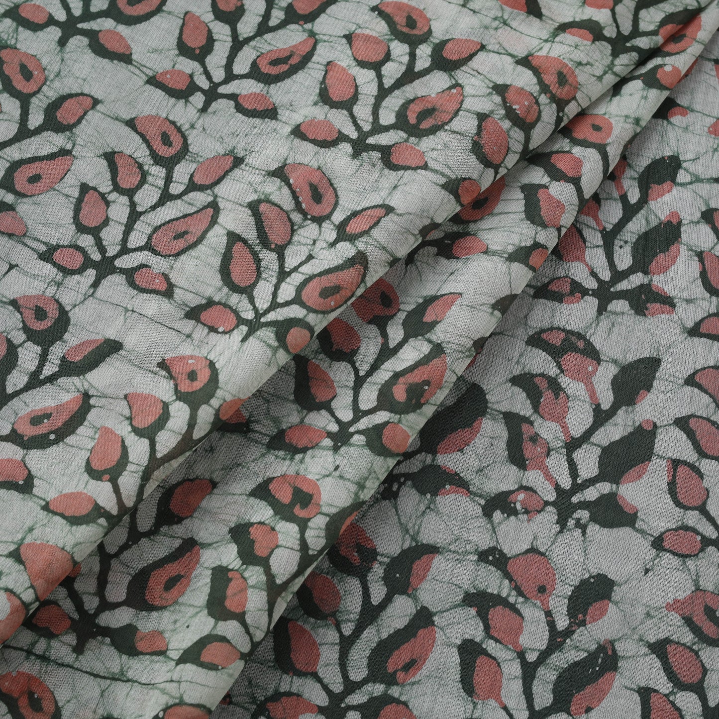 Pure mul cotton kutch hand block batik print fabric 18