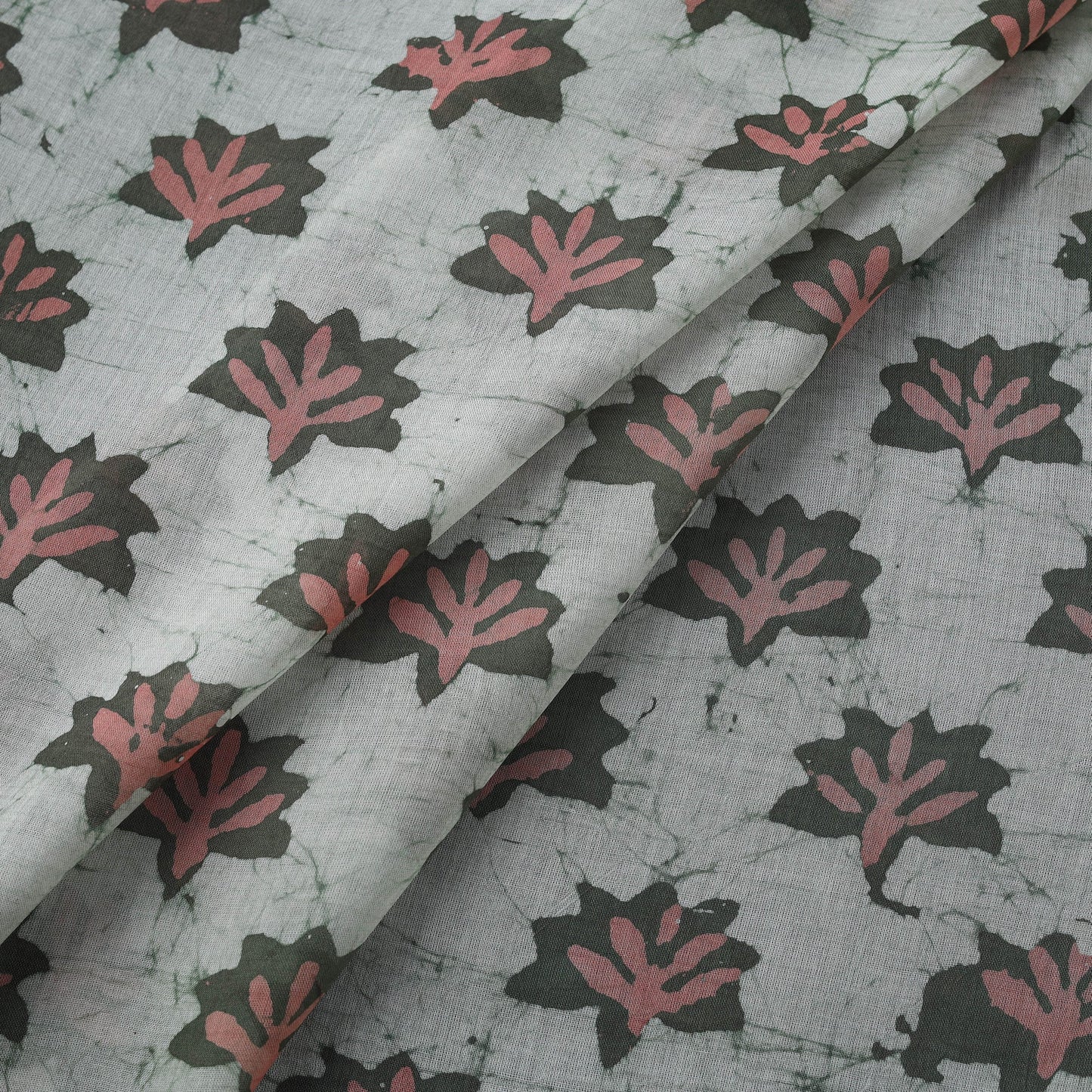 Pure mul cotton kutch hand block batik print fabric 19