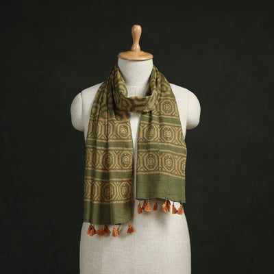 Pure mul cotton kutch hand block batik print stole