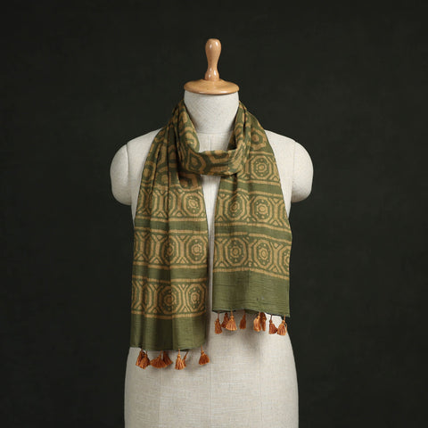 Pure mul cotton kutch hand block batik print stole