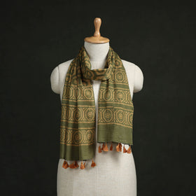 Pure mul cotton kutch hand block batik print stole