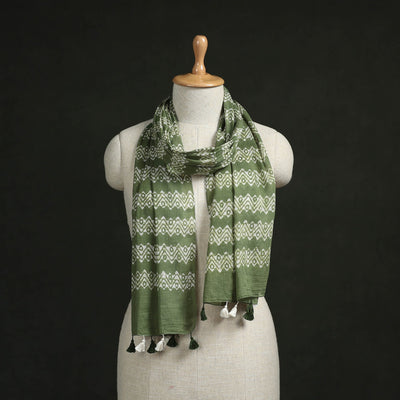 Pure mul cotton kutch hand block batik print stole