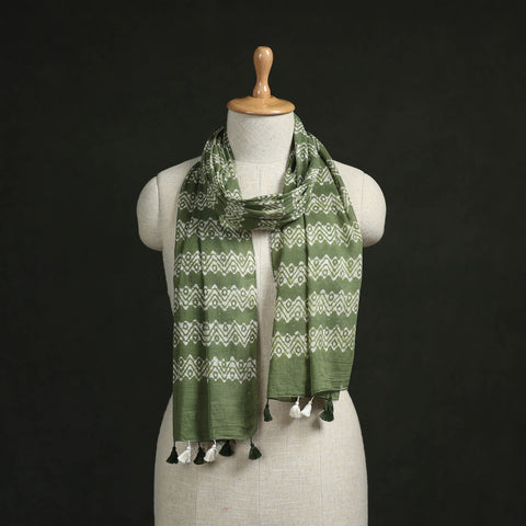 Pure mul cotton kutch hand block batik print stole