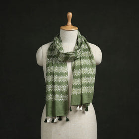 Pure mul cotton kutch hand block batik print stole