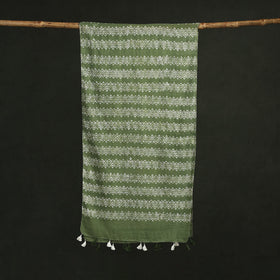 Pure mul cotton kutch hand block batik print stole