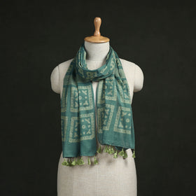 Pure mul cotton kutch hand block batik print stole
