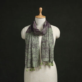 Pure mul cotton kutch hand block batik print stole
