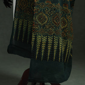 Green - pure mul cotton kutch hand block print natural dyed