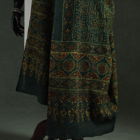 Green - pure mul cotton kutch hand block print natural dyed