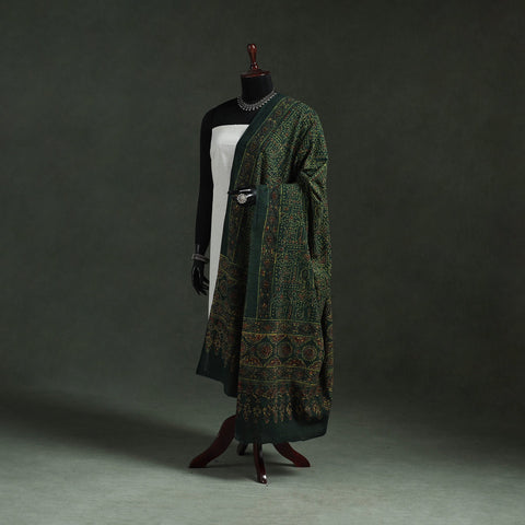 Green - pure mul cotton kutch hand block print natural dyed