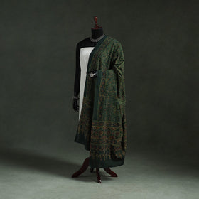 Green - pure mul cotton kutch hand block print natural dyed