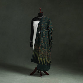 Green - pure mul cotton kutch hand block print natural dyed