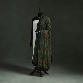 Green - pure mul cotton kutch hand block print natural dyed