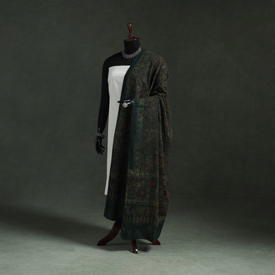 Green - pure mul cotton kutch hand block print natural dyed