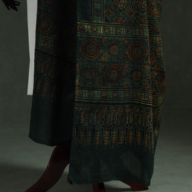 Green - pure mul cotton kutch hand block print natural dyed
