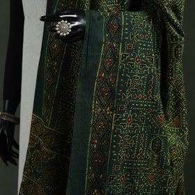 Green - pure mul cotton kutch hand block print natural dyed