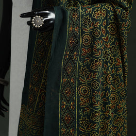 Green - pure mul cotton kutch hand block print natural dyed