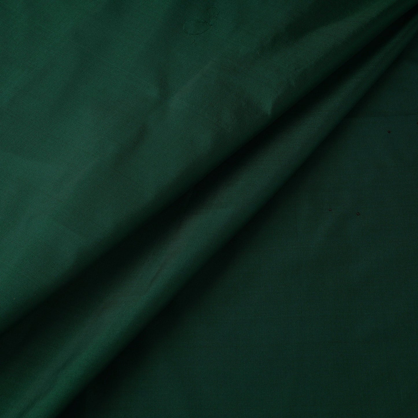 Green - pure silk plain fabric 03 - handcrafted