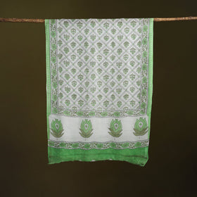 Pure wool hand sanganeri stole 31 - handcrafted