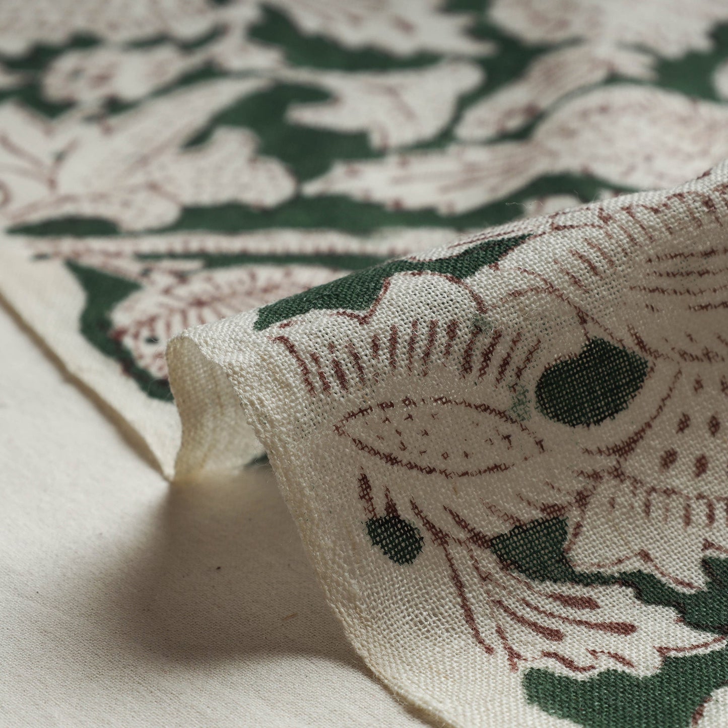 Discover Hand Block Sanganeri Print Wool Fabric Online