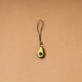 Green - quirklets handpainted clay avocado bag charm