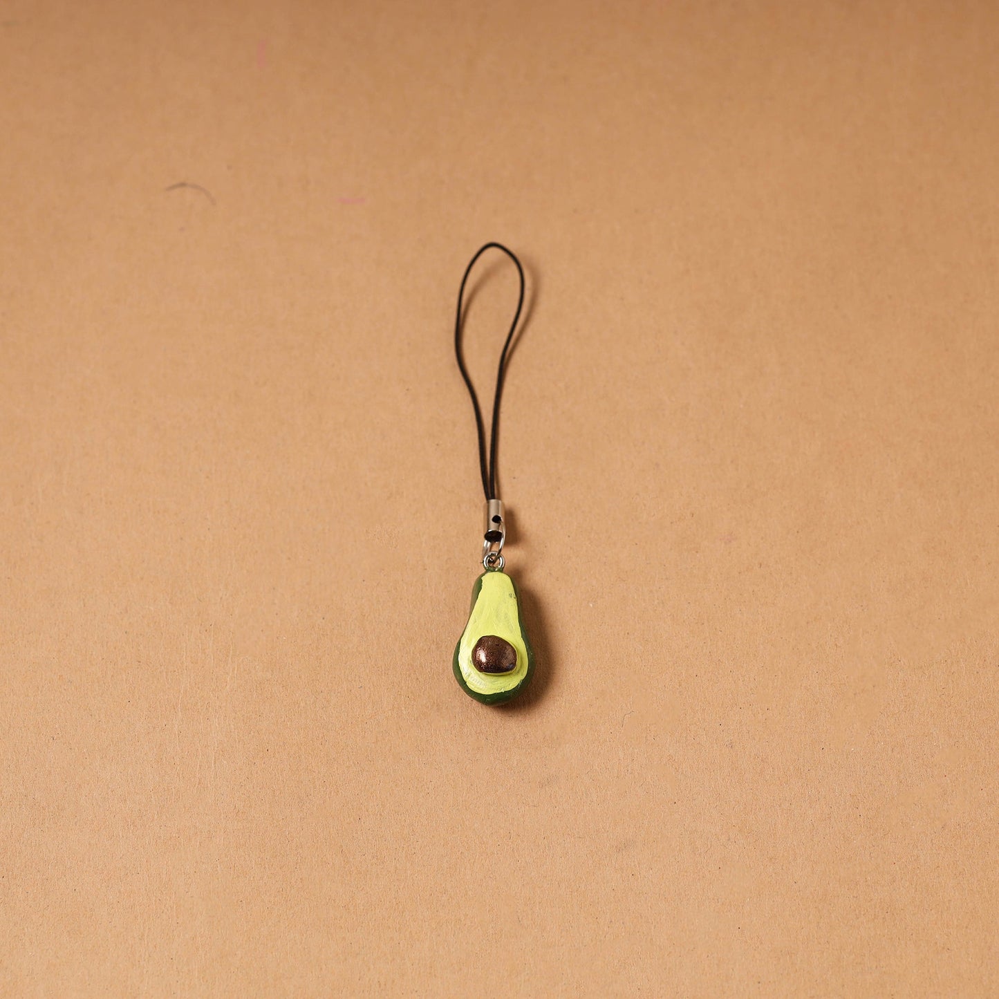 Green - quirklets handpainted clay avocado bag charm