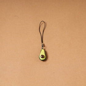 Green - quirklets handpainted clay avocado bag charm