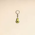 Green - quirklets handpainted clay avocado keychain 03