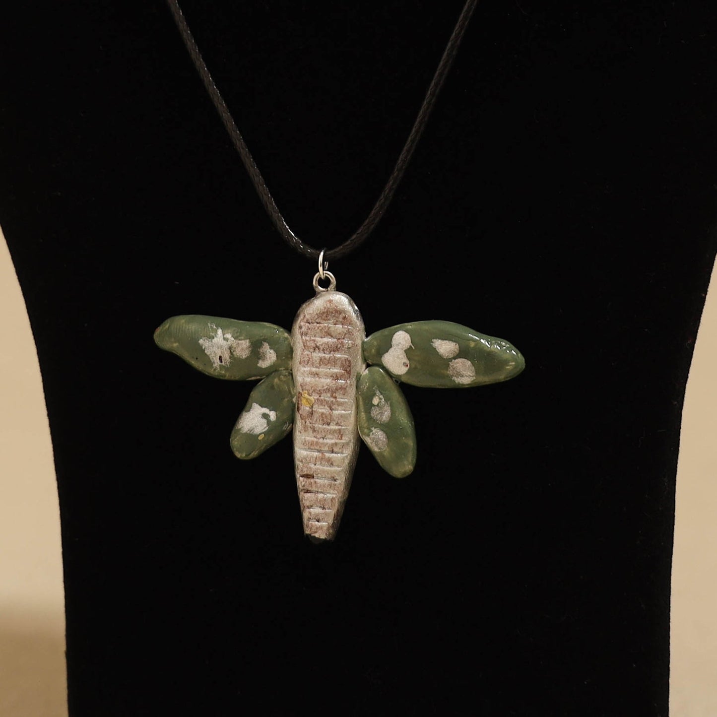 Quirklets handpainted clay pendant necklace 30 - handcrafted