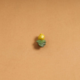 Green - quirklets handpainted clay nimboo-mirchi fridge