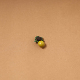 Green - quirklets handpainted clay nimboo-mirchi fridge