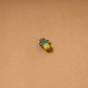 Green - quirklets handpainted clay nimboo-mirchi fridge