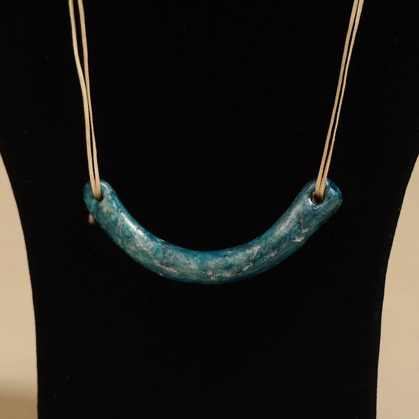 Quirklets handpainted clay pendant necklace 06 - handcrafted