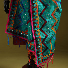 Ranihati chanderi silk zig zag hand embroidery dupatta 05