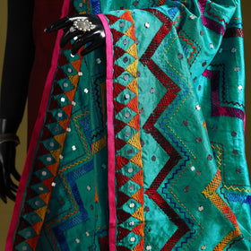 Ranihati chanderi silk zig zag hand embroidery dupatta 05