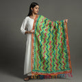 Buy Ranihati Chanderi Silk Zig Zag Phulkari Hand Embroidery Dupatta