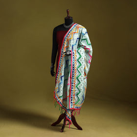 Ranihati chanderi silk zig zag hand embroidery dupatta 27