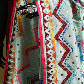 Ranihati chanderi silk zig zag hand embroidery dupatta 29