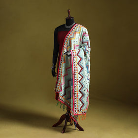 Ranihati chanderi silk zig zag hand embroidery dupatta 29