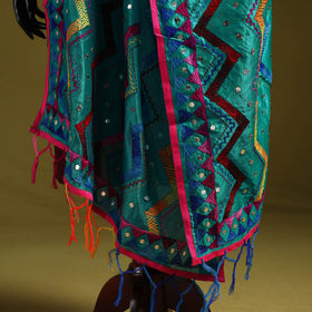 Ranihati chanderi silk zig zag hand embroidery dupatta 45