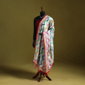 Ranihati chanderi silk zig zag hand embroidery dupatta 47