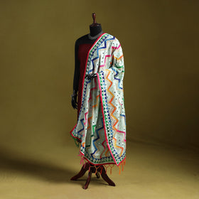 Ranihati chanderi silk zig zag hand embroidery dupatta 48