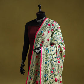 Ranihati chapa work chanderi silk hand embroidery dupatta