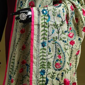 Ranihati chapa work chanderi silk hand embroidery dupatta